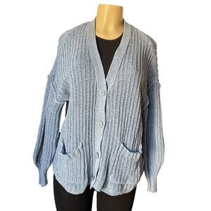 American Eagle Chunky Knit Button Front Cardigan Sweater | Women’s S